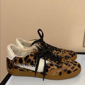 Dolce Vita Leopard Print Sneakers with Black and White Accents